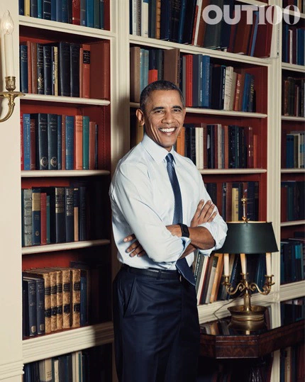 美国总统奥巴马登知名同志杂志《OUT》封面