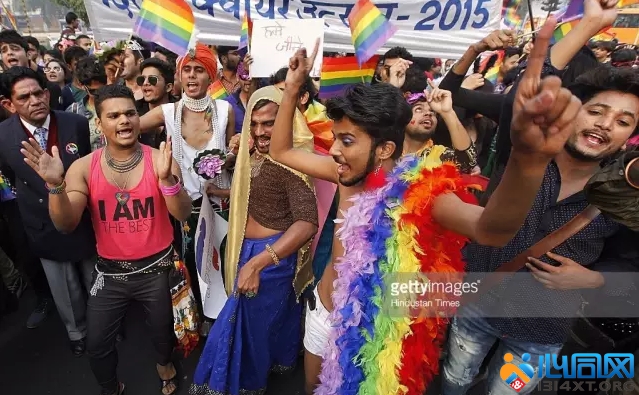 新德里同志游行 数百人上街欢庆